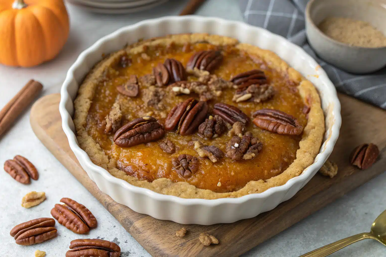 Pumpkin Pecan Cobbler