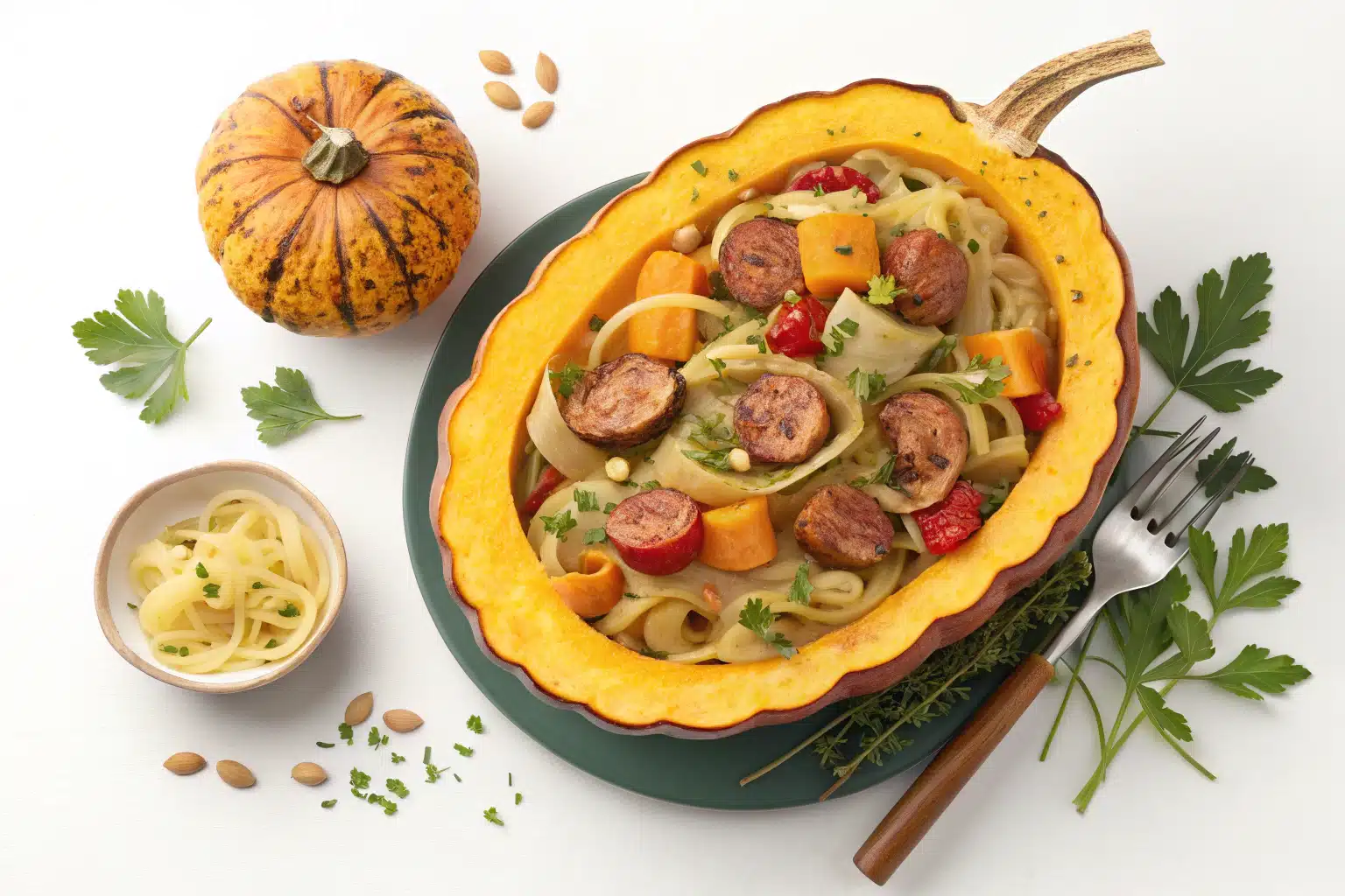Autumn Sausage Pasta Squash